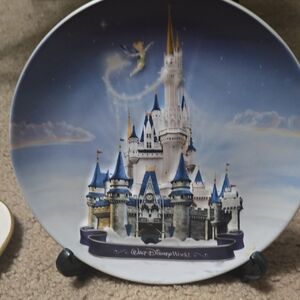 Disney Enchanted Castle Plate - Blue and White